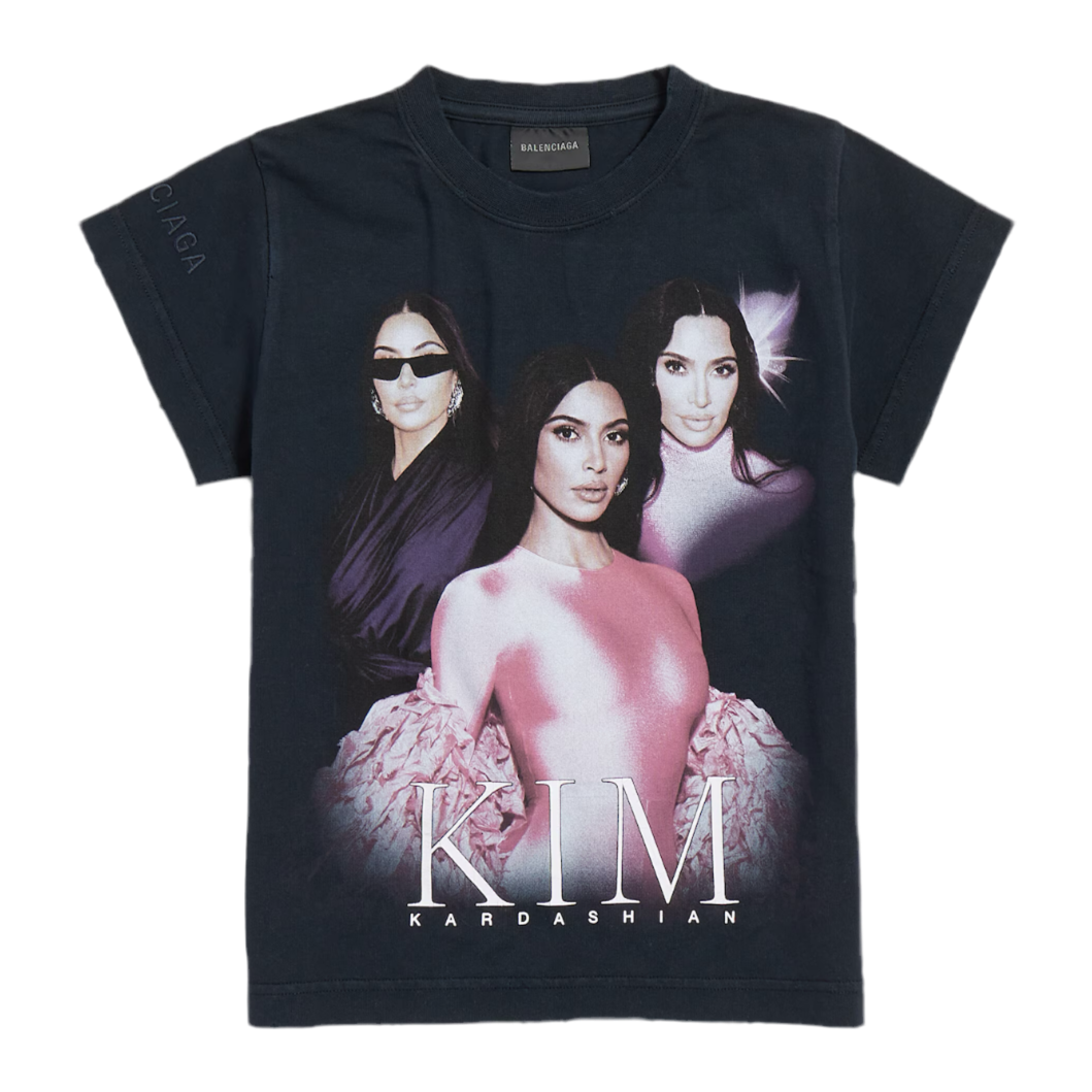 Balenciaga Unisex Kim K Oversized T-shirt Cotton ‘Black’