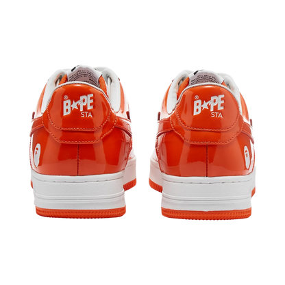 A Bathing Ape Bape Sta Patent Leather ‘Orange White’