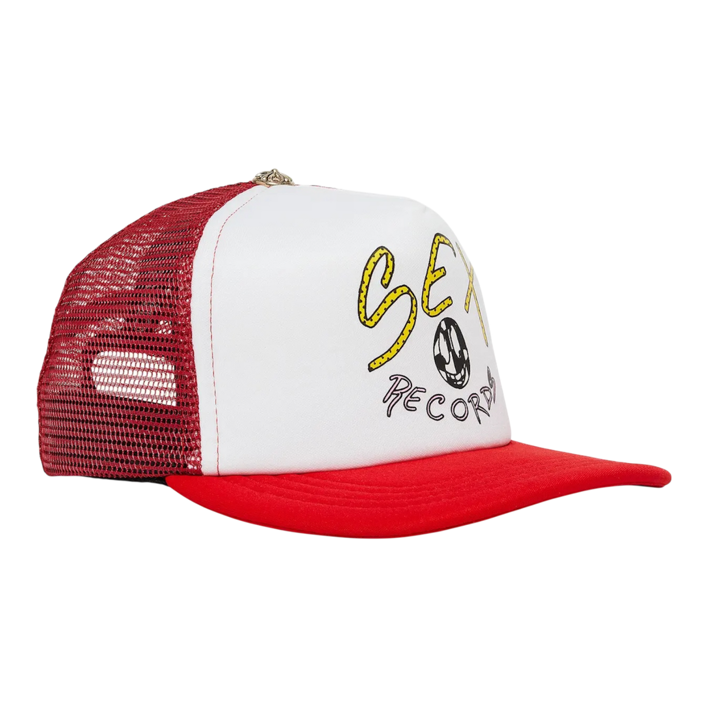 Chrome Hearts x Matty Boy Sex Records Logo Trucker Hat 'White Red'