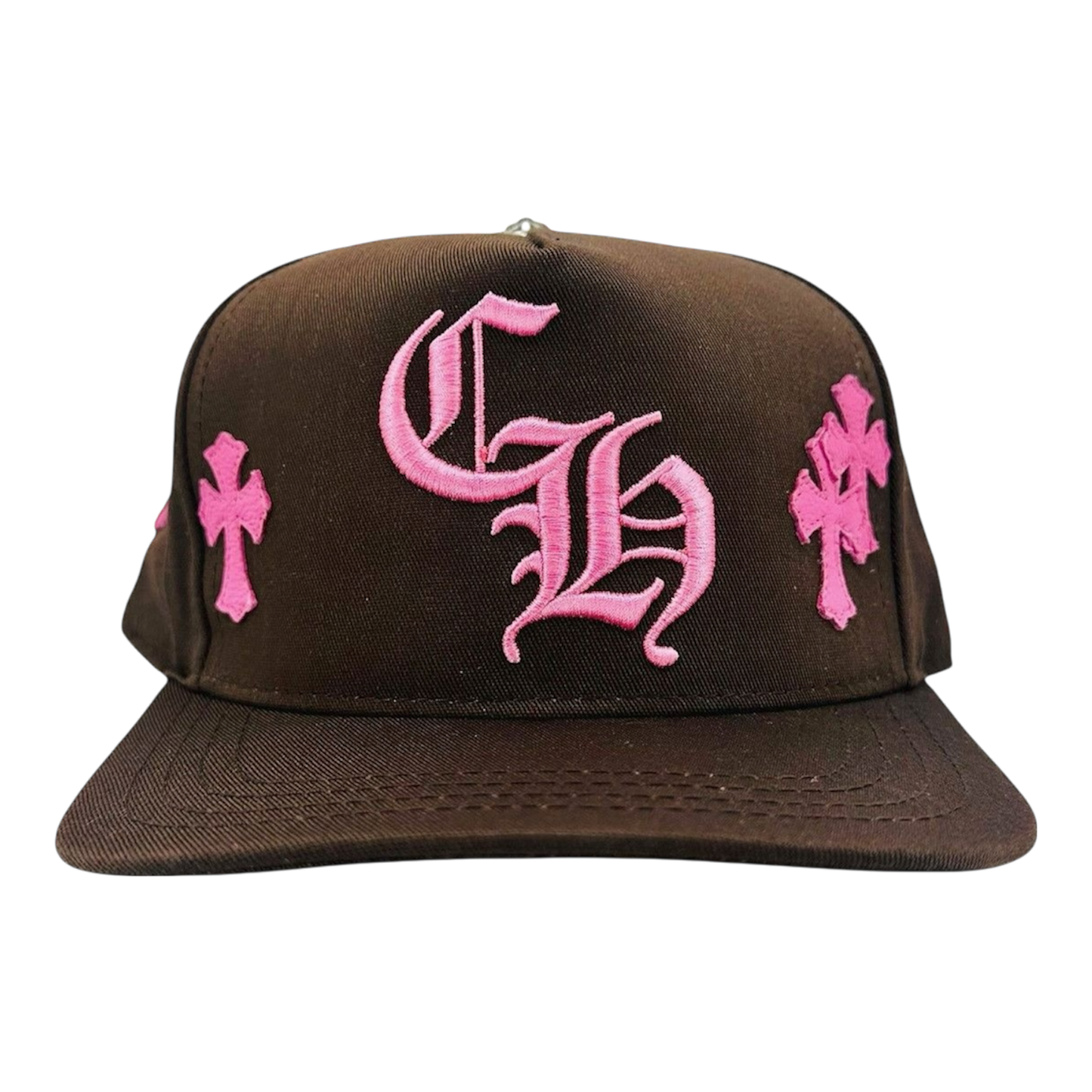Chrome Hearts Cross Patch Hat 'Brown/Pink'