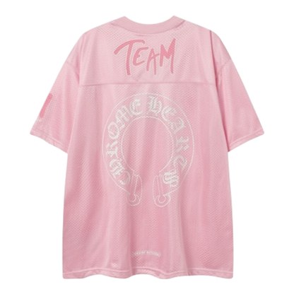 Chrome Hearts “Love You” Mesh Warm Up Jersey Short Sleeve ‘Pink’