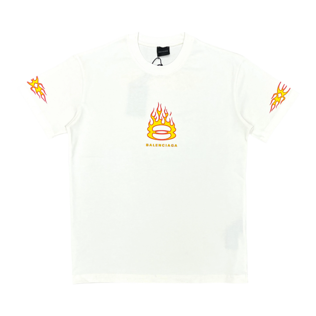Balenciaga Burning Unity Oversized T-Shirt ‘White’