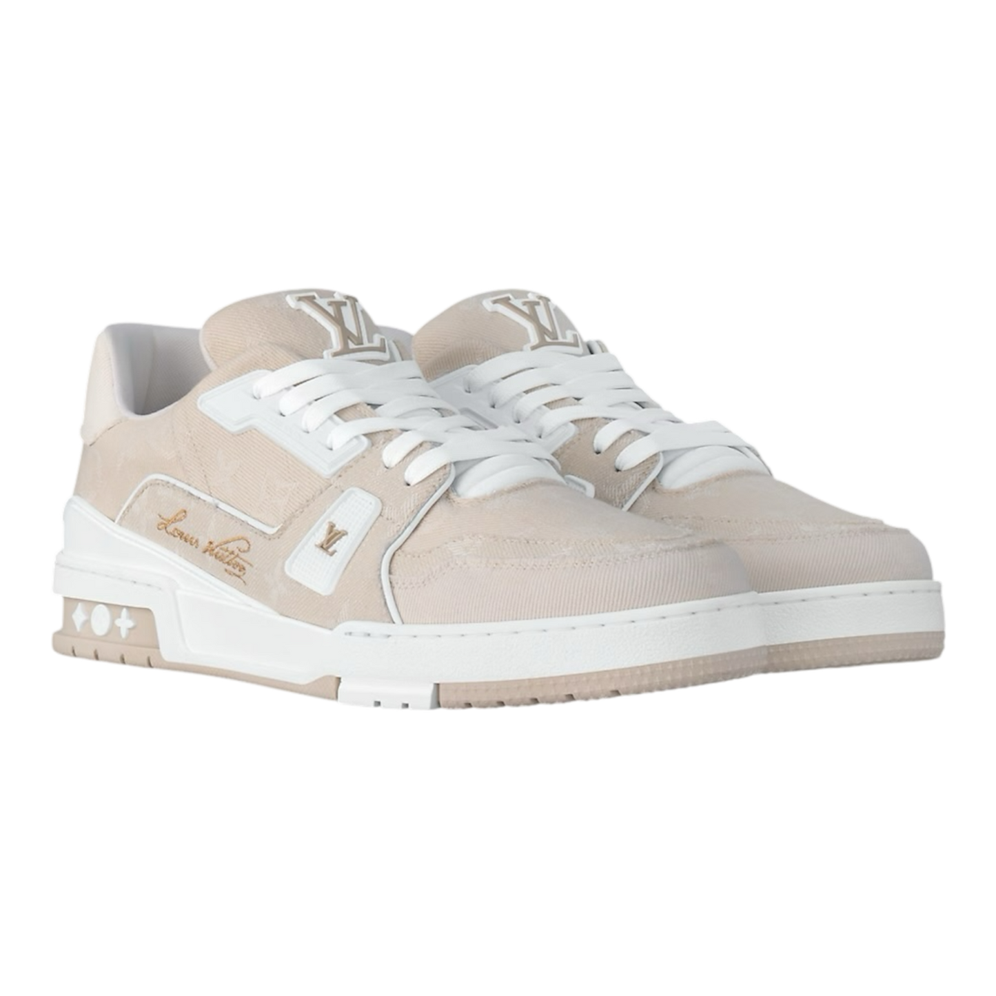 Louis Vuitton Trainer ‘Beige White Monogram Denim’