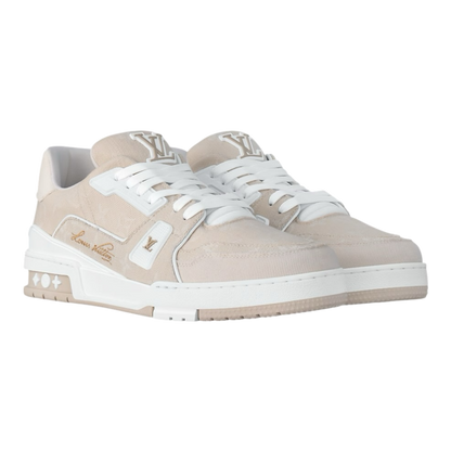 Louis Vuitton Trainer ‘Beige White Monogram Denim’