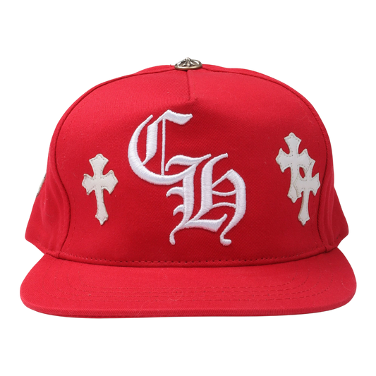 Chrome Hearts Cross Patch Baseball Hat 'Red'