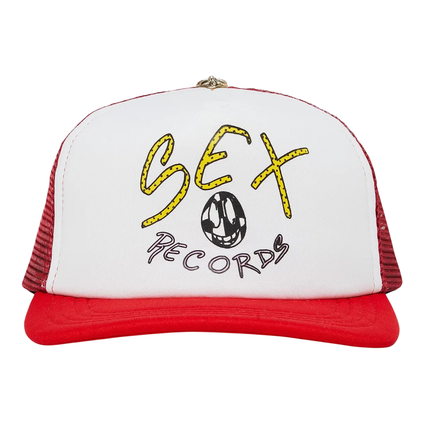 Chrome Hearts x Matty Boy Sex Records Logo Trucker Hat 'White Red'