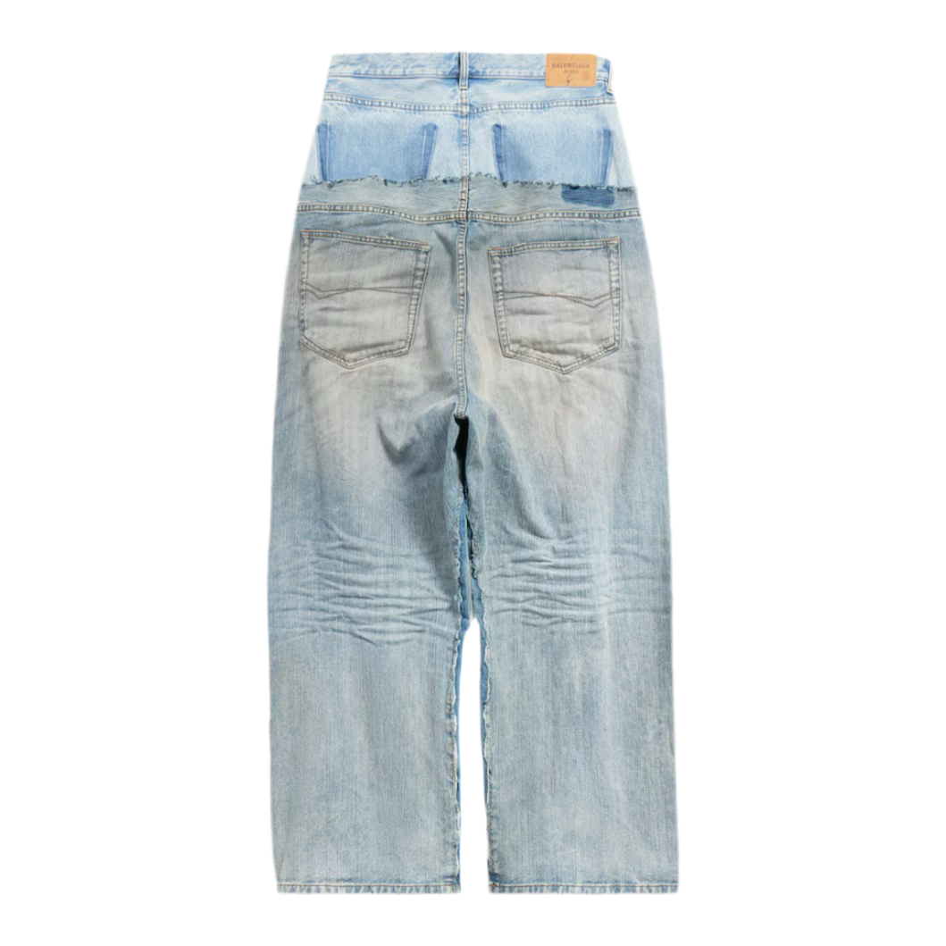Balenciaga Cut-Up Baggy Pants ‘Sky Blue denim’
