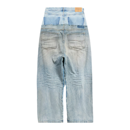 Balenciaga Cut-Up Baggy Pants ‘Sky Blue denim’