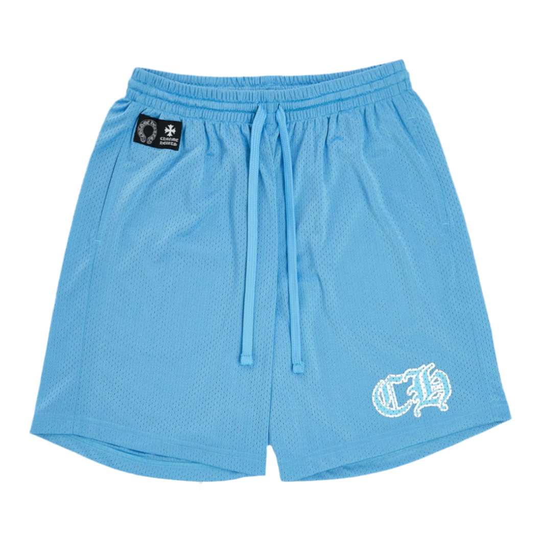 Chrome Hearts Sports Mesh Varsity Shorts ‘Baby Blue’