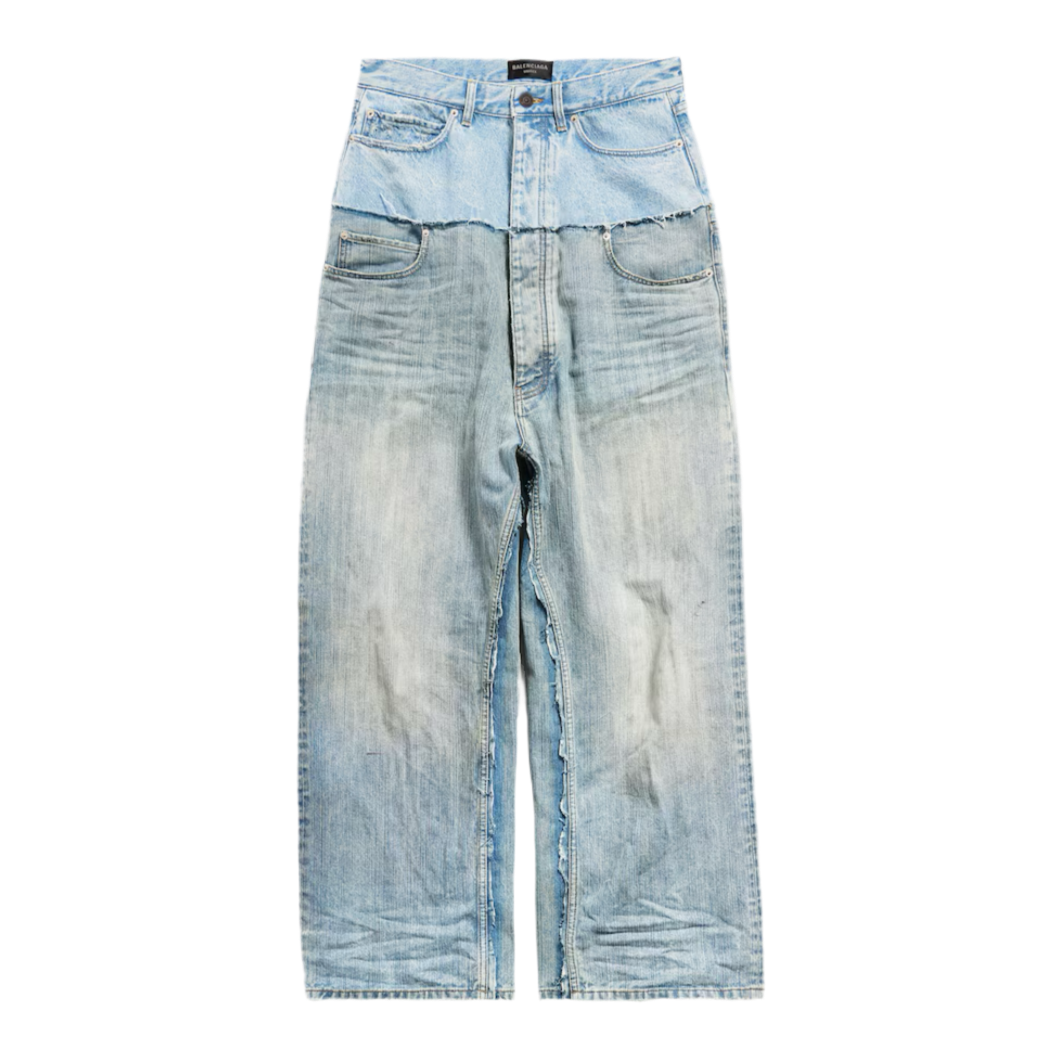 Balenciaga Cut-Up Baggy Pants ‘Sky Blue denim’