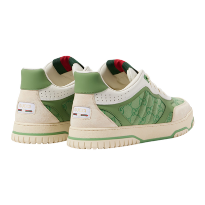 GUCCI Re-Web GG Canvas and Leather Low-Top Trainers ‘Green’