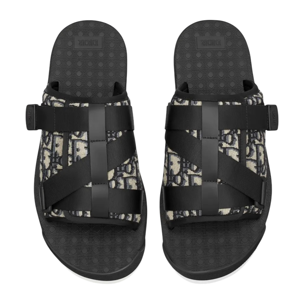 Dior Alpha Sandal ‘Oblique’ “Beige and Black”