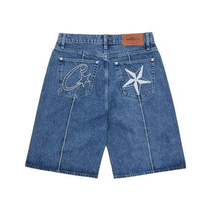 Corteiz C-Star Denim Jorts ‘Faded Blue’