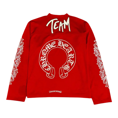 CHROME HEARTS x MATTY BOY PPO FORM TEAM MESH WARM UP JERSEY TEE LONG SLEEVE ‘RED’