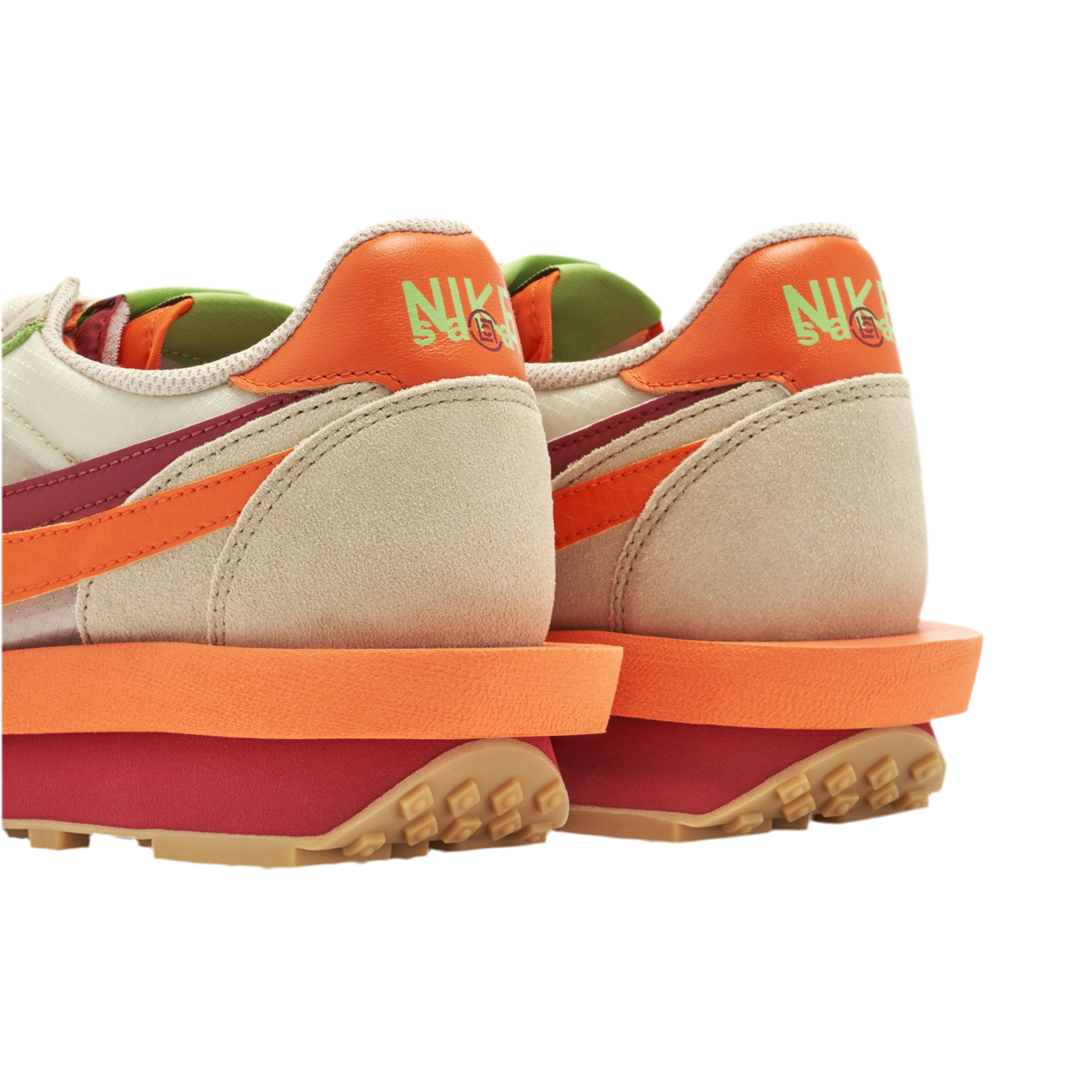 Nike x sacai x CLOT LDWaffle "Net Orange Blaze"