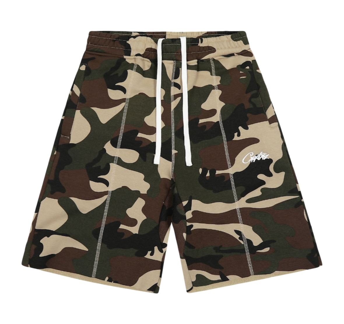 Corteiz HMP Raw Hem Shorts 'Camo'
