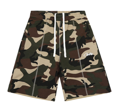 Corteiz HMP Raw Hem Shorts 'Camo'