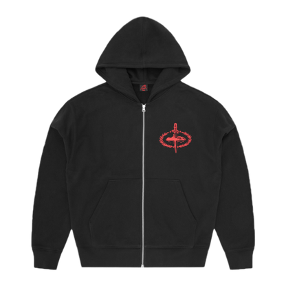 Corteiz × Slaughter Gang 21 Savage Zip Up Hoodie ‘Black’