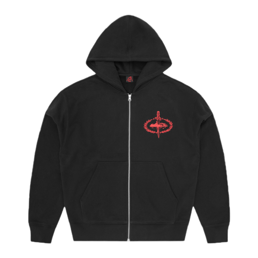 Corteiz × Slaughter Gang 21 Savage Zip Up Hoodie ‘Black’