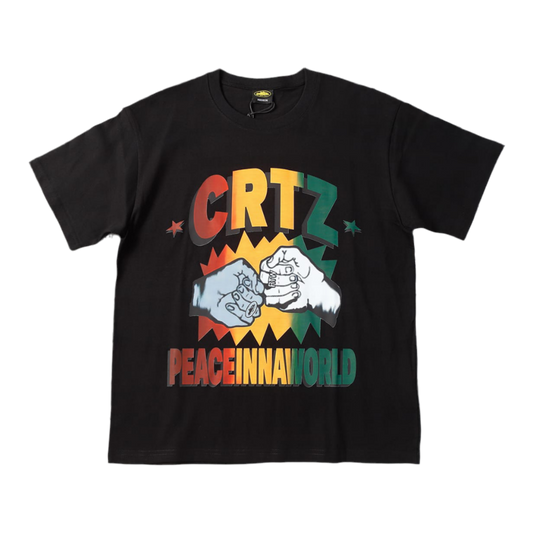 Corteiz Peaceinnaworld Tee *New Blank* 'Black'