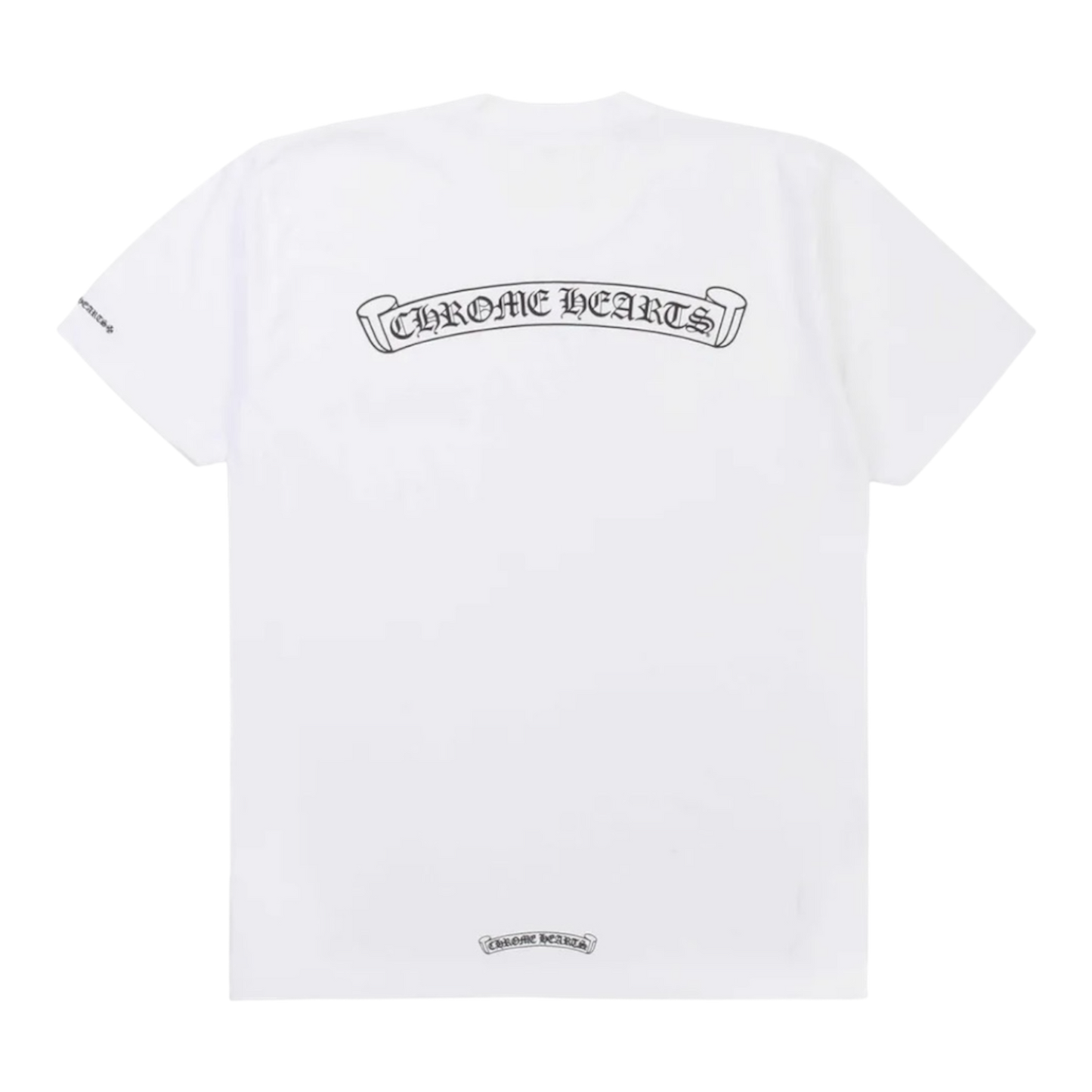 Chrome Hearts scroll-logo pocket T-shirt ‘White’