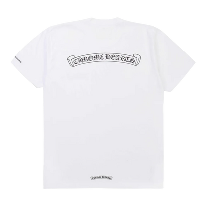 Chrome Hearts scroll-logo pocket T-shirt ‘White’
