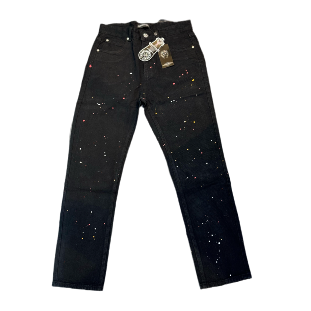 Chrome Hearts Black Patched Levis paint ‘Black’