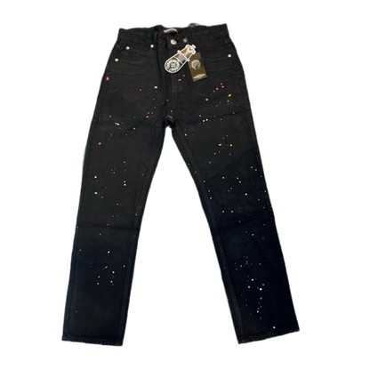 Chrome Hearts Black Patched Levis paint ‘Black’