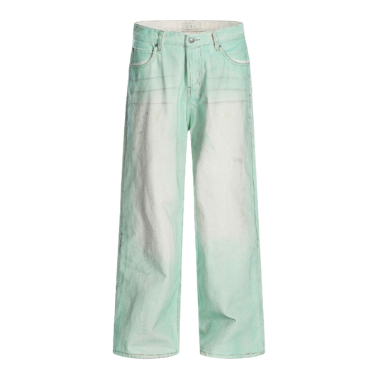 Acne Studios Traffic Straight-Leg Distressed Jeans ‘Light Green’