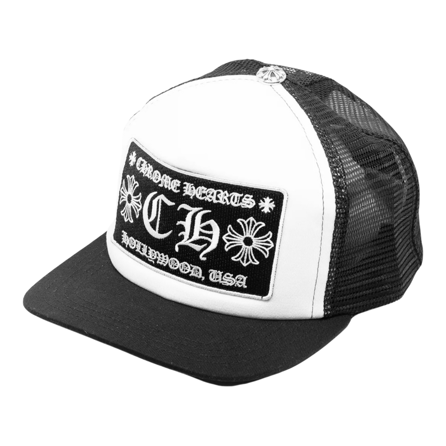 Chrome Hearts CH Hollywood trucker hat ‘White Black’