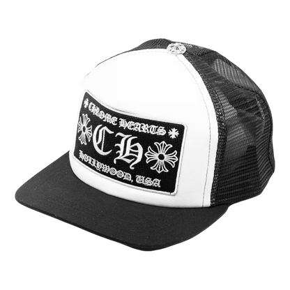 Chrome Hearts CH Hollywood trucker hat ‘White Black’