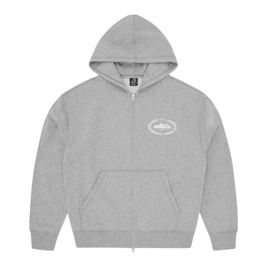Corteiz Superior Royale Zip Hoodie 'Heather Grey'