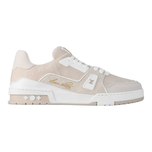 Louis Vuitton Trainer ‘Beige White Monogram Denim’