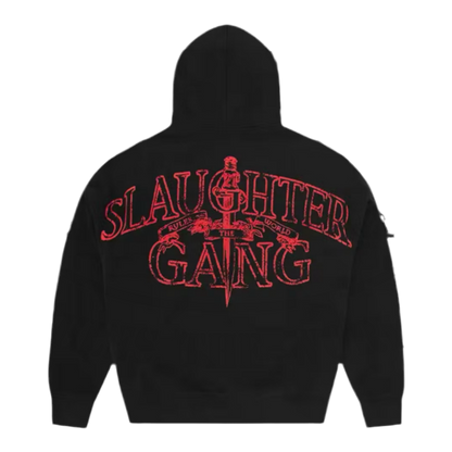 Corteiz × Slaughter Gang 21 Savage Zip Up Hoodie ‘Black’