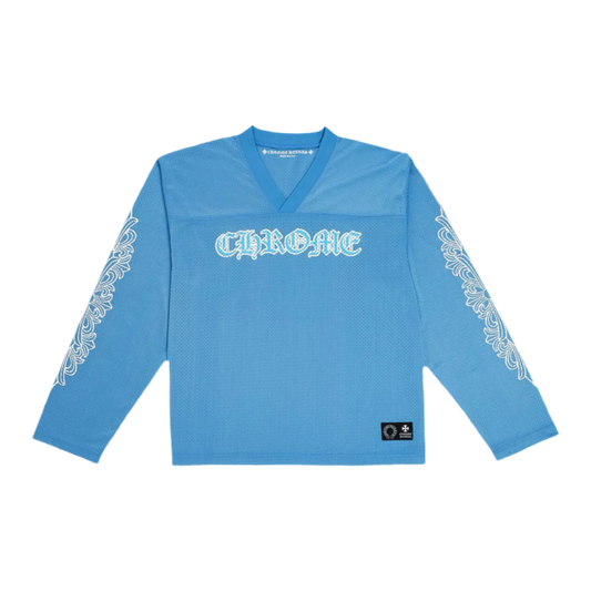 Chrome Hearts Long Sleeve Warm Up Jersey 'Light blue’