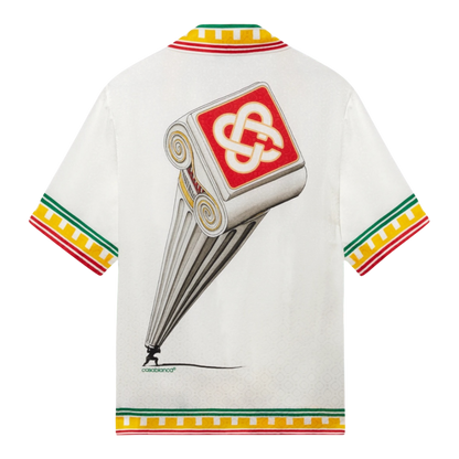 Casablanca logo monogram pattern shirt ‘White’