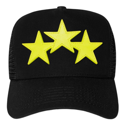 Amiri 3 Star Trucker Hat 'Black/Gold'
