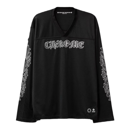 Chrome Hearts Long Sleeve Warm Up Jersey 'Black Mesh'