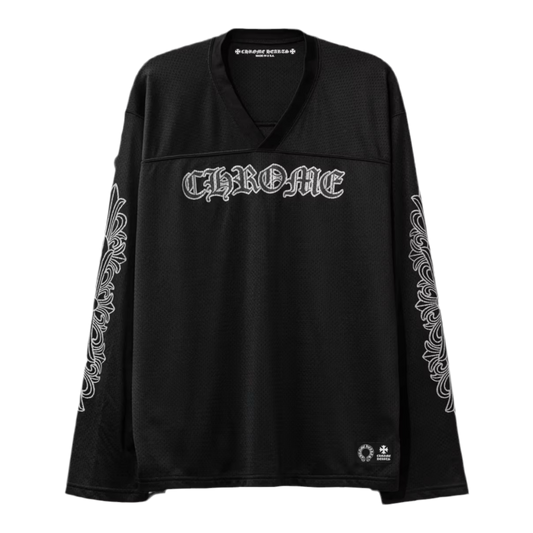 Chrome Hearts Long Sleeve Warm Up Jersey 'Black Mesh'