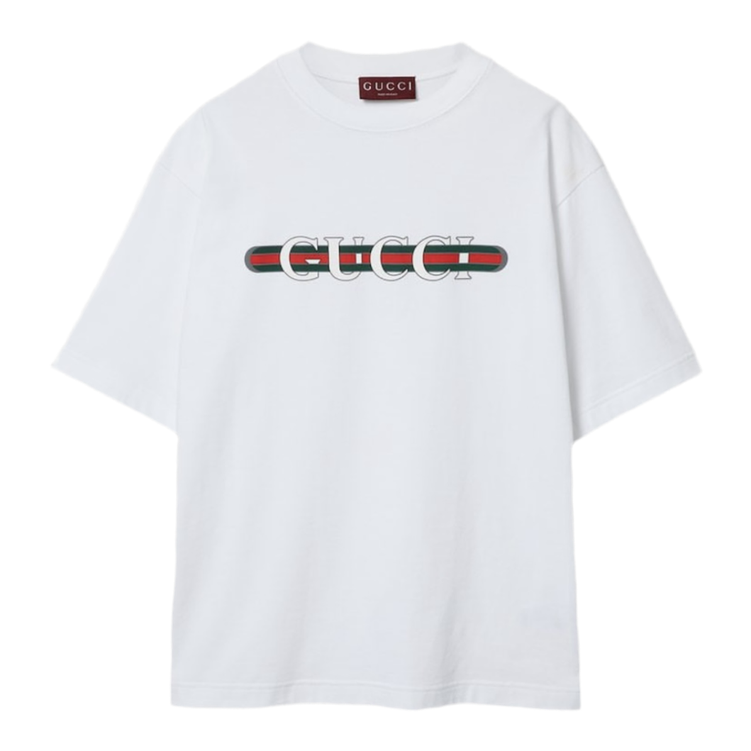 Gucci Cotton Jersey T-Shirt With Print ‘White’