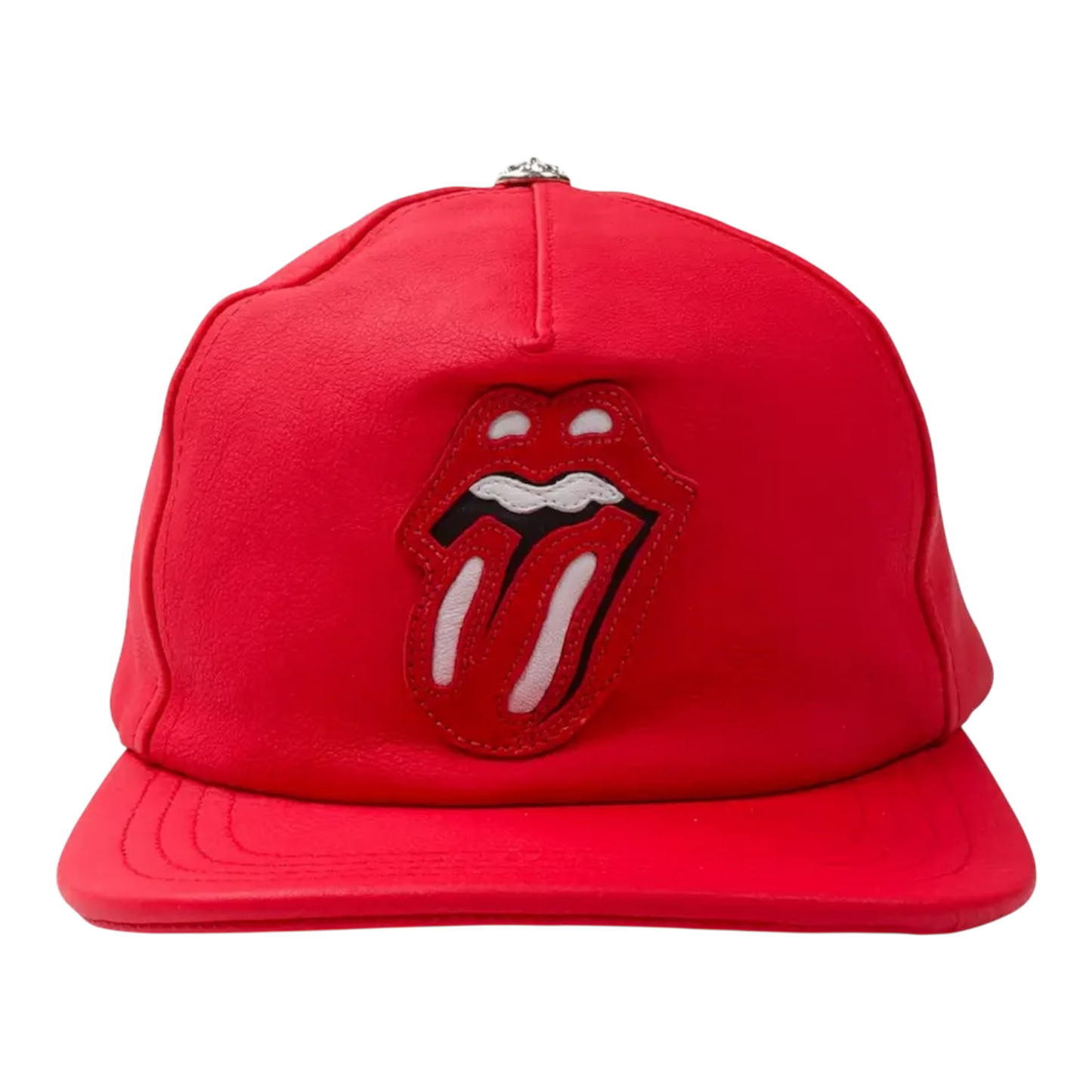 Chrome Hearts x Rolling Stones Leather Patch Trucker Hat ‘Red’