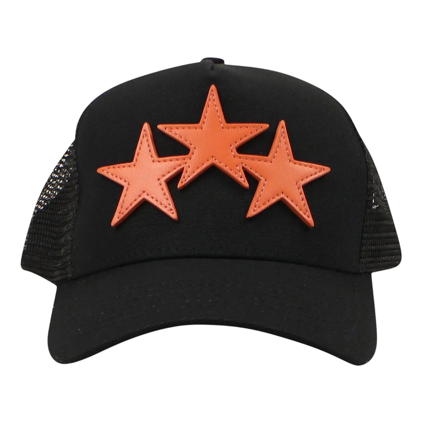 Amiri 3 Star Trucker Hat 'Black/Orange'