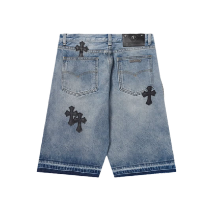 Chrome hearts CH Jean Shorts Denim 'Light Wash'