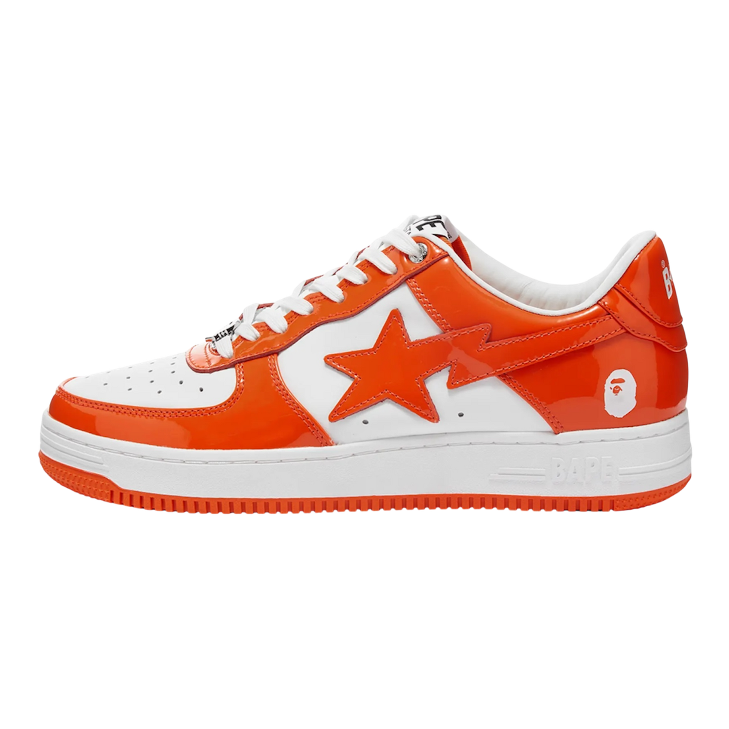 A Bathing Ape Bape Sta Patent Leather ‘Orange White’