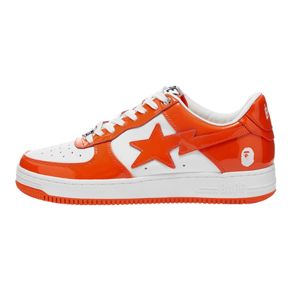 A Bathing Ape Bape Sta Patent Leather ‘Orange White’