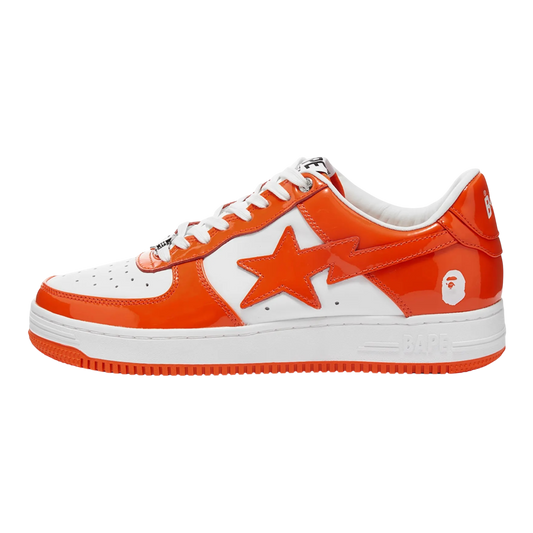 A Bathing Ape Bape Sta Patent Leather ‘Orange White’