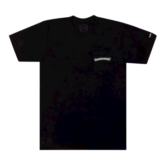 Chrome Hearts scroll-logo pocket T-shirt ‘Black’
