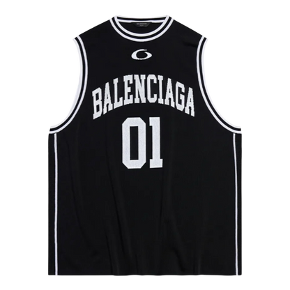 Balenciaga Basketball Series Black Sports Tank Top ‘Black’