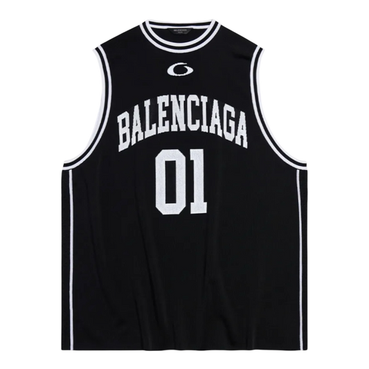 Balenciaga Basketball Series Black Sports Tank Top ‘Black’