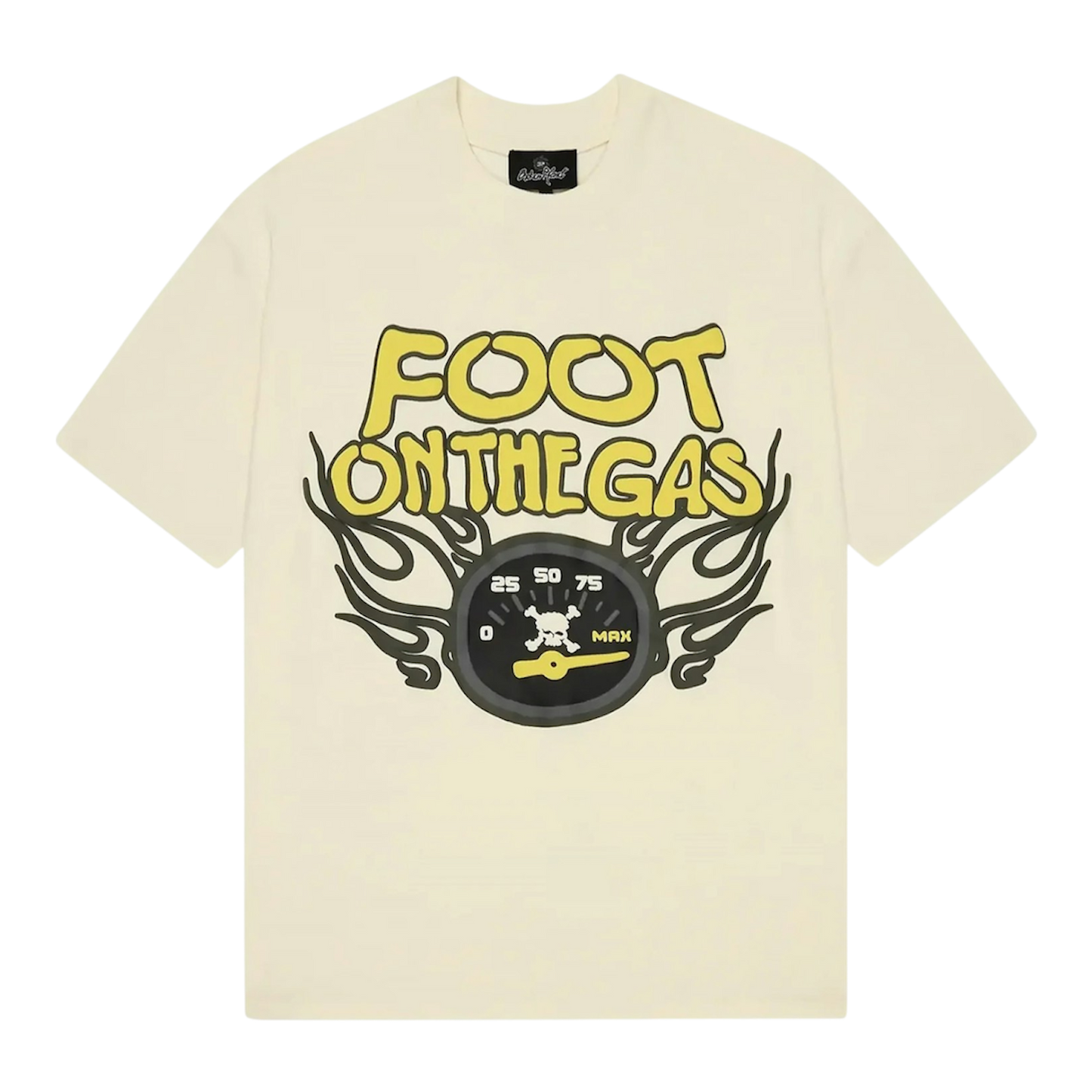 Broken Planet Foot On The Gas T-Shirt ‘Vanilla White’